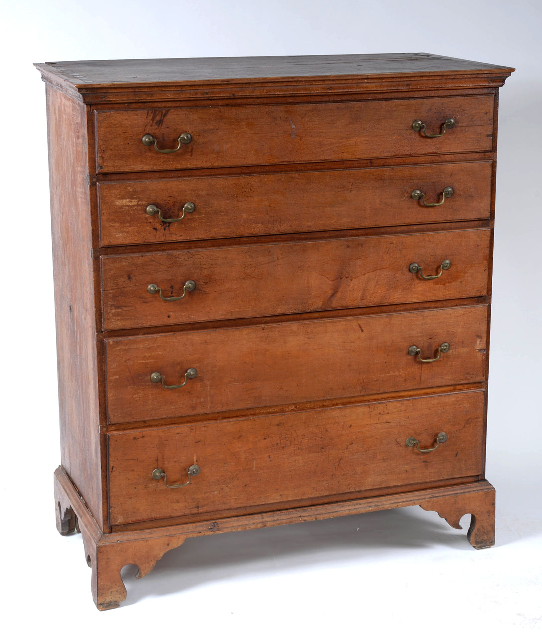 A country Chippendale five drawer chest