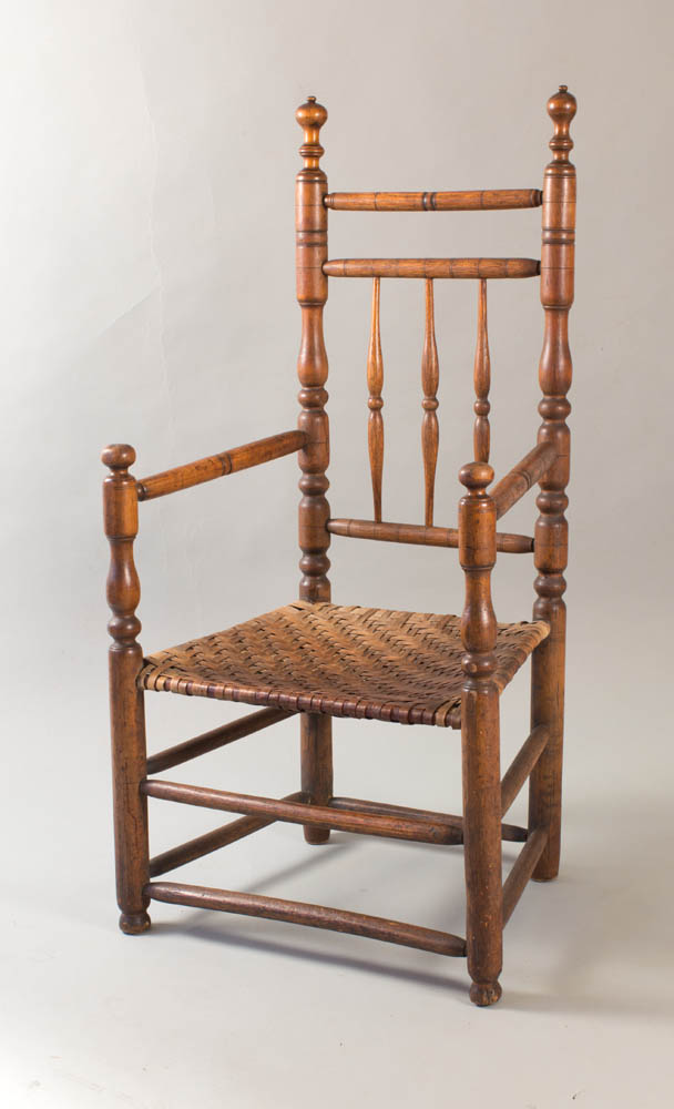 fine turned  'Carver' chair with bold finials