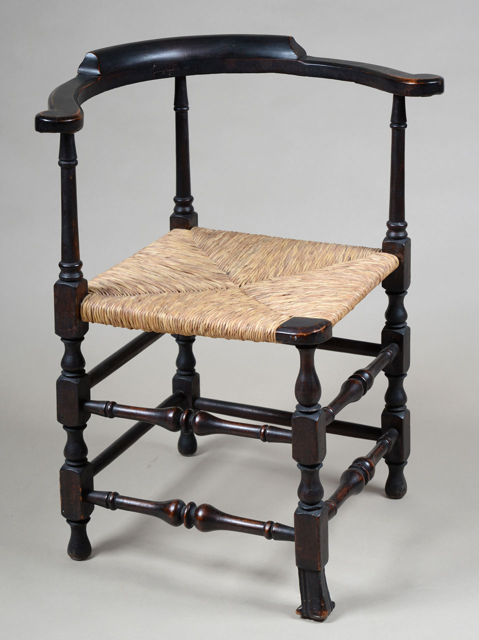 A perfectly proportioned country William and Mary corner chair