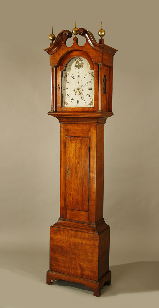 antique New Hampshire Chippendale clock