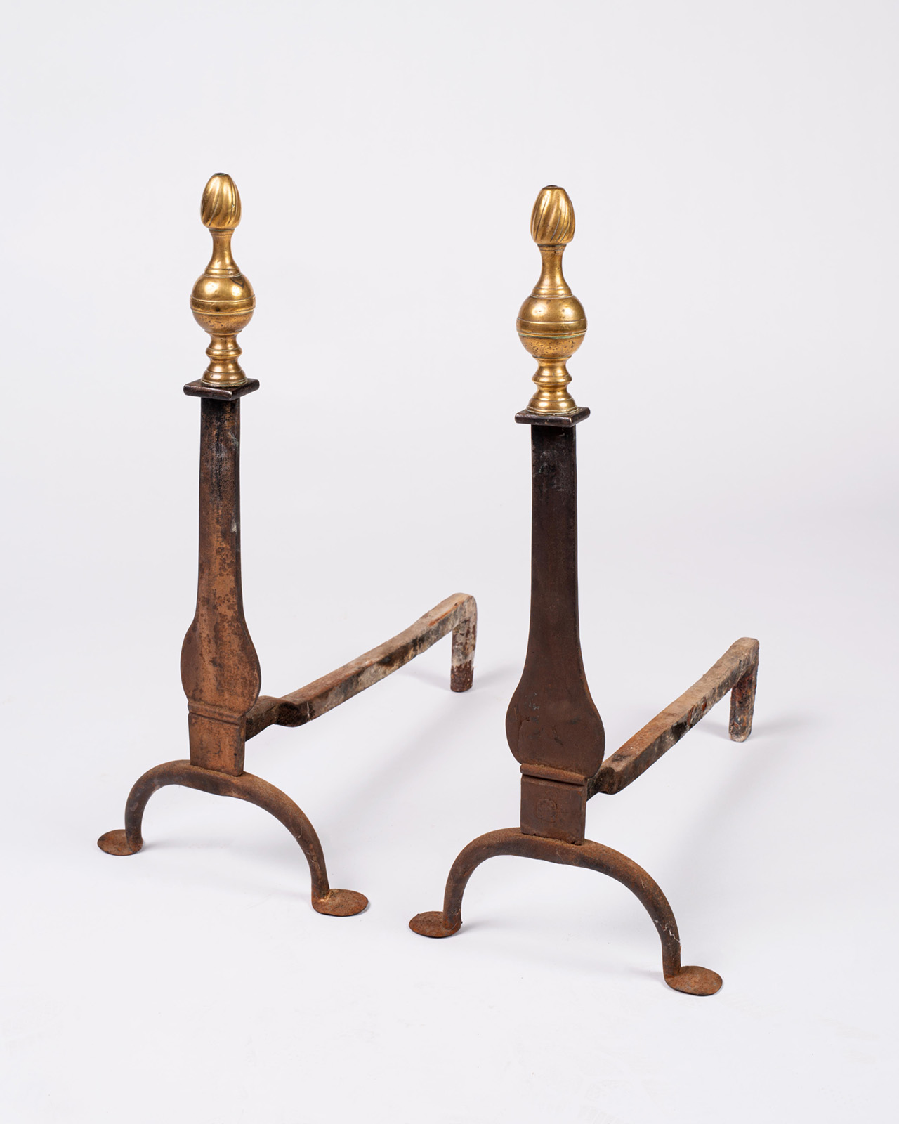 A fine pair of American andirons