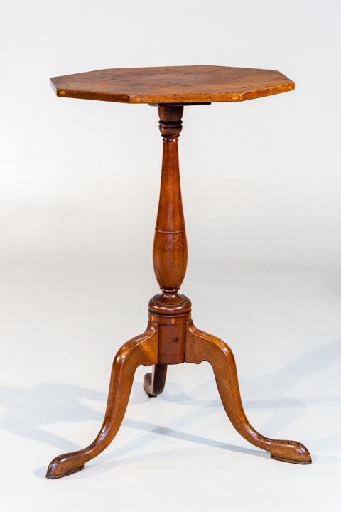 A rare and unusual Queen Anne candlestand
