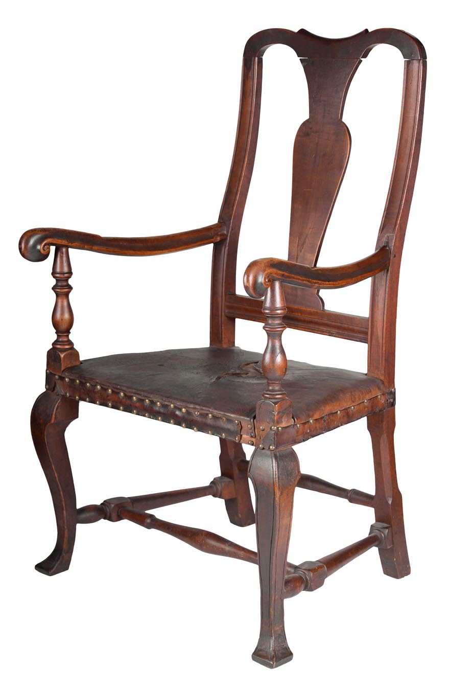 A fine and rare early Queen Anne armchair