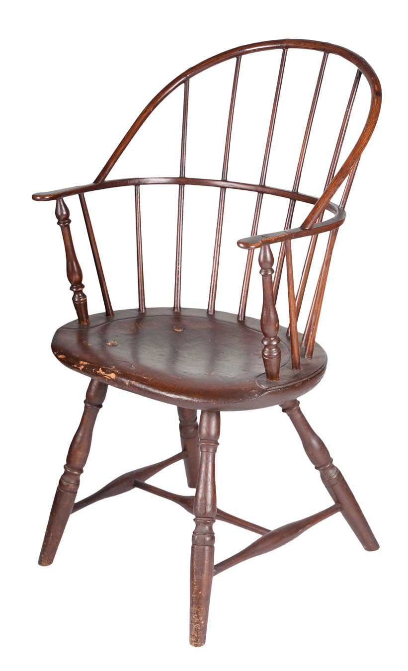 A country bowback windsor armchair